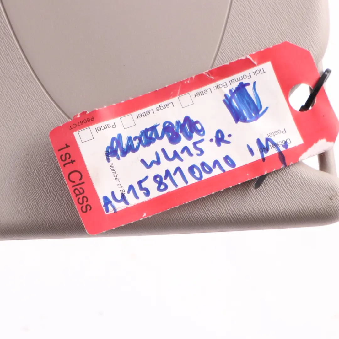 Sun Visor Cover Trim Right O/S Front Beige to Mercedes Citan W415 with Part number A4158110010 Mercedes Citan W415 Sun Visor Cover Trim Right O/S Front Beige - SKU A4158110010 - Part number A4158110010