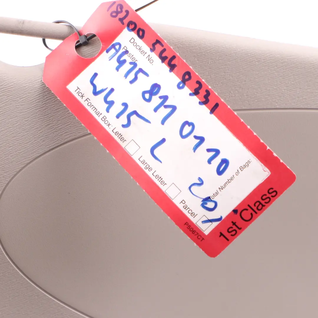 Mercedes Citan W415 Sun Visor Cover Trim Front Left N/S Panel Beige 8200544833 - SKU A4158110110 - Part number A4158110110