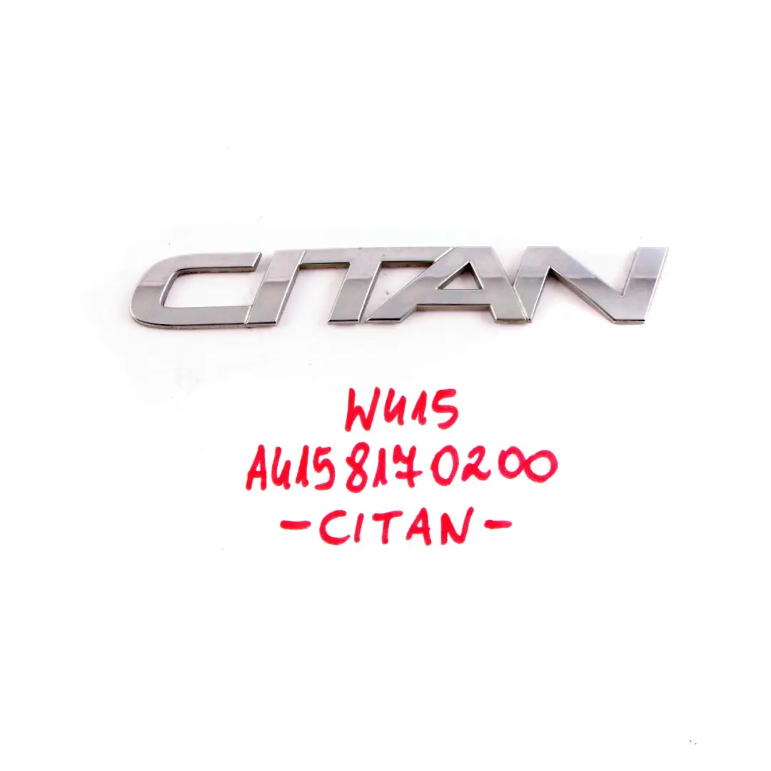 Emblema Portellone Posteriore Lettera Aderente per Mercedes W415 Citan con numero di parte A4158170200 Mercedes W415 Citan Emblema Portellone Posteriore Lettera Aderente - SKU A4158170200 - Numero di parte A4158170200