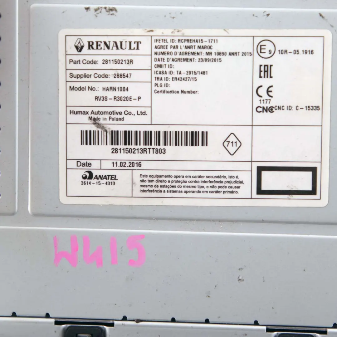 Bluetooth USB Audio Stereo Radio Head Unit to Mercedes Citan W415 with Part number A4158203100 Mercedes Citan W415 Bluetooth USB Audio Stereo Radio Head Unit - SKU A4158203100 - Part number A4158203100