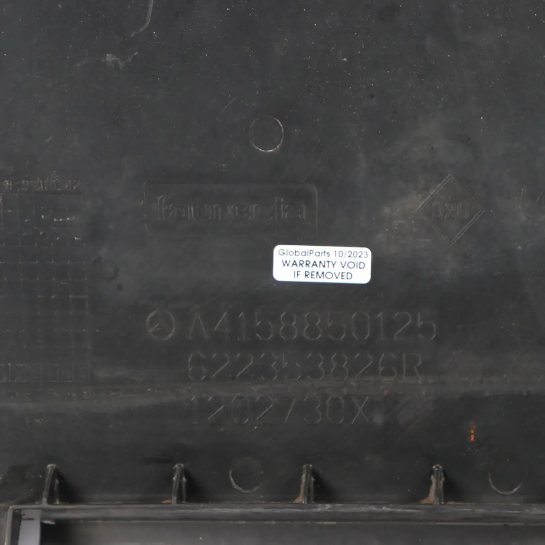 Front Bumper Spoiler Lower Support Trim Panel to Mercedes W415 with Part number A4158850125 Mercedes W415 Front Bumper Spoiler Lower Support Trim Panel - SKU A4158850125 - Part number A4158850125