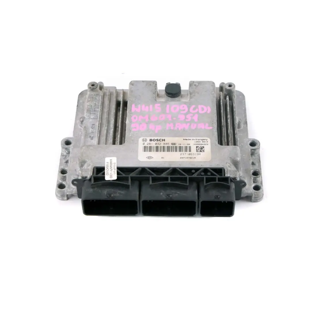 OM607 Engine Unit Module ECU 237106319 Manual to Mercedes W415 Citan 109 CDI with Part number A4159000403 Mercedes W415 Citan 109 CDI OM607 Engine Unit Module ECU 237106319 Manual - SKU A4159000403 - Part number A4159000403