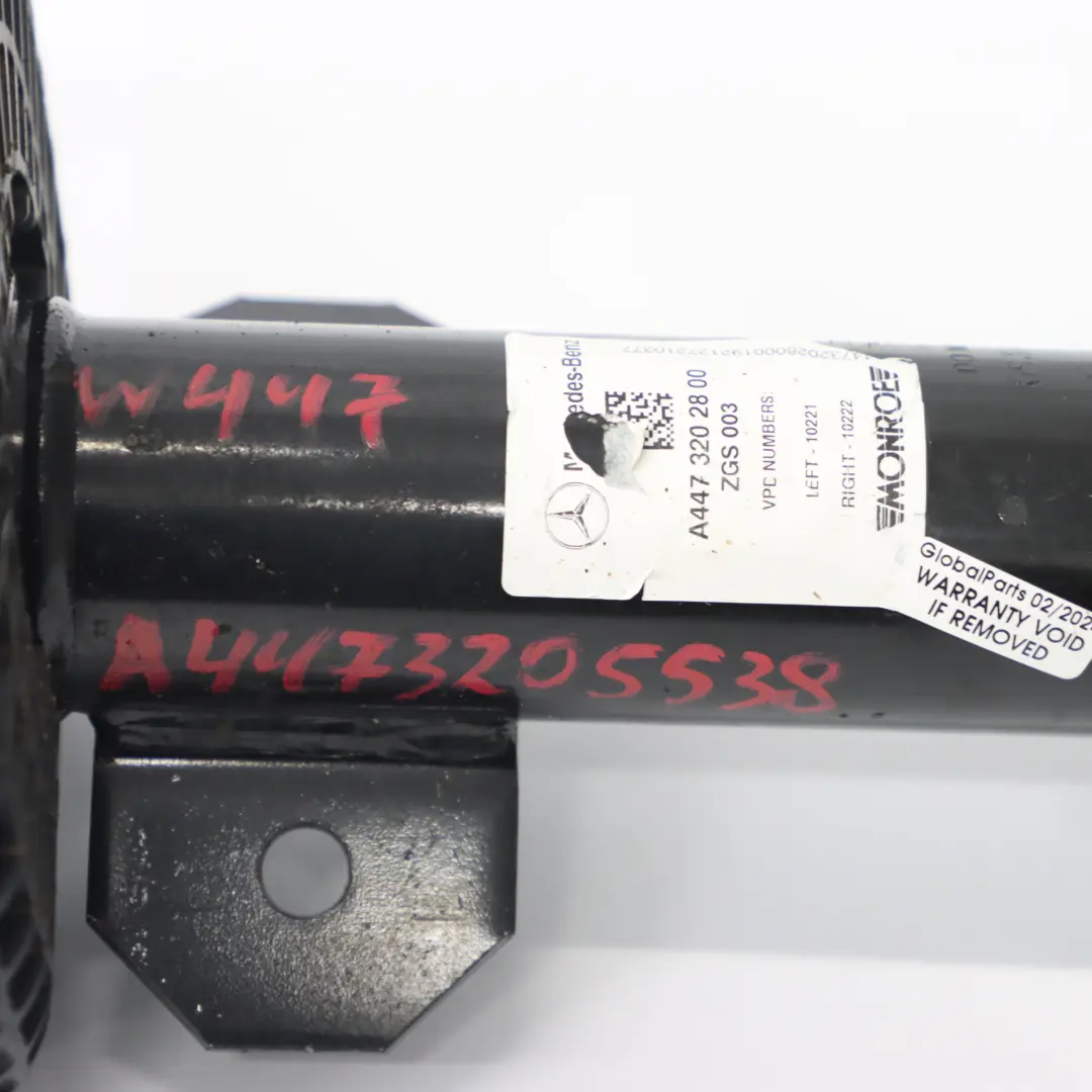Mercedes W447 Federbein vorne links Federung Stoßdämpfer A4473202800 - SKU A4473205538 - Teilenummer A4473205538