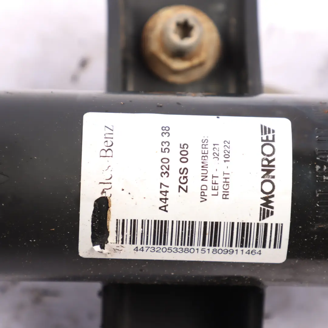Strut Front Left N/S Suspension Shock Absorber to Mercedes W447 Spring with Part number A4473205338 Mercedes W447 Spring Strut Front Left N/S Suspension Shock Absorber - SKU A4473205338 - Part number A4473205338