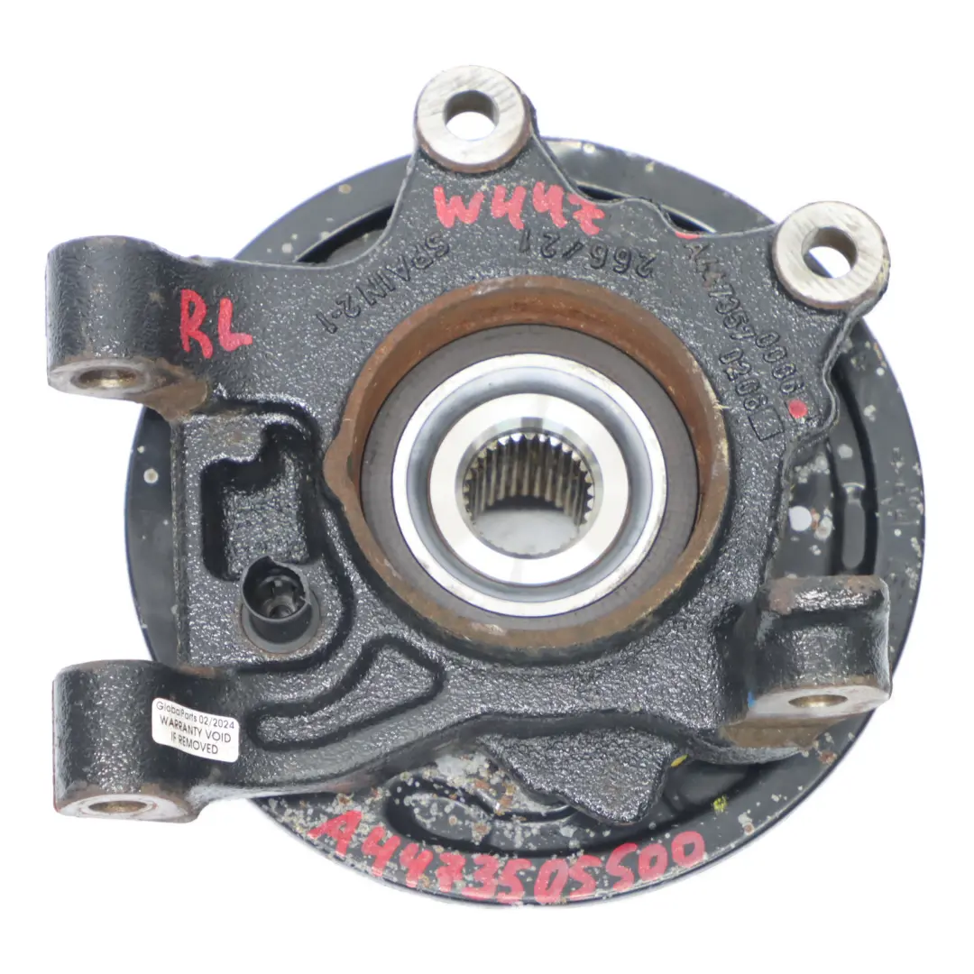 Flange Hub Mercedes W447 Rear Axle Left N/S Wheel Bearing to Drive with Part number A4473570006 Drive Flange Hub Mercedes W447 Rear Axle Left N/S Wheel Bearing - SKU A4473570006 - Part number A4473570006