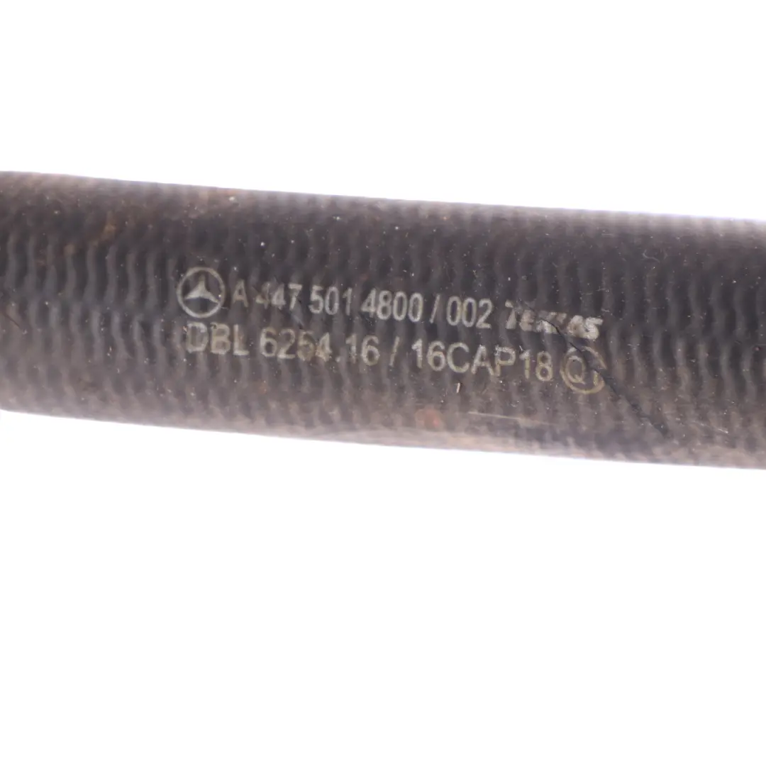 OM622 motore radiatore tubo flessibile del liquido raffreddamento per Mercedes W447 con numero di parte A4475014800 Mercedes W447 OM622 motore radiatore tubo flessibile del liquido raffreddamento - SKU A4475014800 - Numero di parte A4475014800