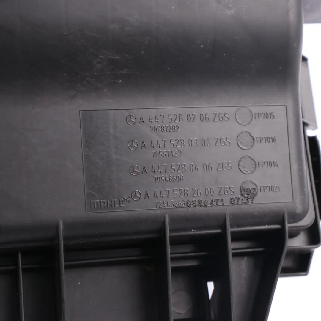 OM622 Diesel Air Filter Silencer Housing Box to Mercedes W447 with Part number A4475282600 Mercedes W447 OM622 Diesel Air Filter Silencer Housing Box - SKU A4475282600 - Part number A4475282600