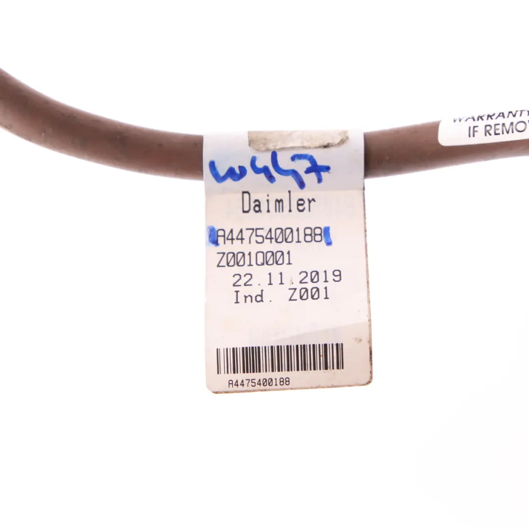 Earth Ground Cable Mercedes W447 Battery Wiring Loom Cabling to with Part number A4475400188 Earth Ground Cable Mercedes W447 Battery Wiring Loom Cabling - SKU A4475400188 - Part number A4475400188