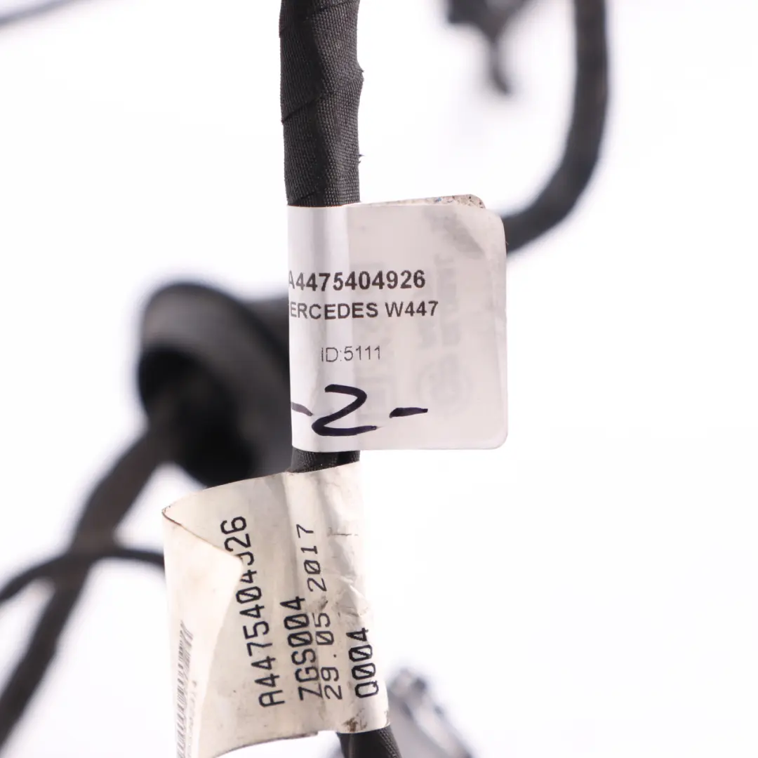 Door Wiring Mercedes W447 W448 Harness Loom to with Part number A4475404926 Door Wiring Mercedes W447 W448 Harness Loom - SKU A4475404926 - Part number A4475404926
