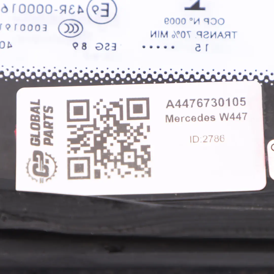 Mercedes Vito W447 Cristal Fijo Delantero Izquierdo AS2 Transparente - SKU A4476730105 - Número de pieza A4476730105