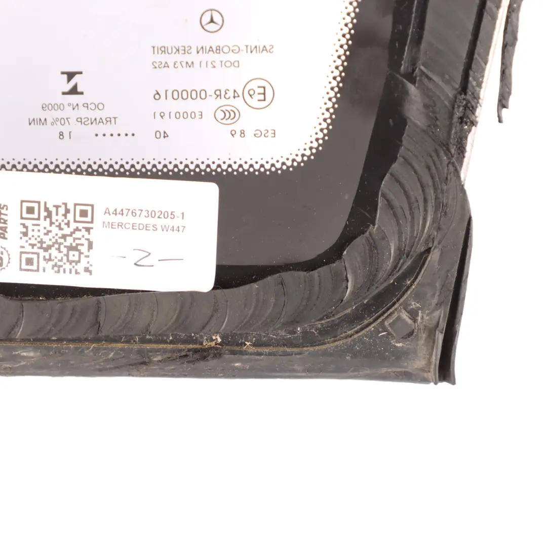 Window Mercedes Vito W447 Front Right O/S Fixed Glass Window AS2 to with Part number A4476730205 Window Mercedes Vito W447 Front Right O/S Fixed Glass Window AS2 - SKU A4476730205-1 - Part number A4476730205