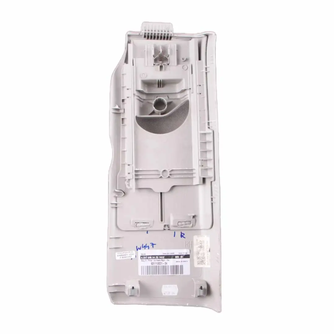 Verkleidung Abdeckung Obere B-Säule Rechts Panel Grau für Mercedes Vito W447 mit Teilenummer A4476905425 Mercedes Vito W447 Verkleidung Abdeckung Obere B-Säule Rechts Panel Grau - SKU A4476905425 - Teilenummer A4476905425