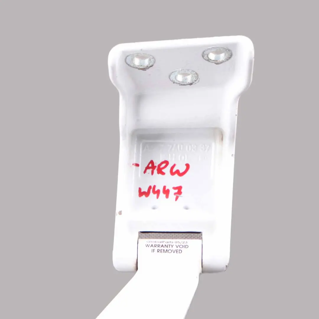 Door Hinge Rear Left Upper Arctic White 9147 to Mercedes Vito W447 with Part number A4477400337 Mercedes Vito W447 Door Hinge Rear Left Upper Arctic White 9147 - SKU A4477400337-ARW - Part number A4477400337