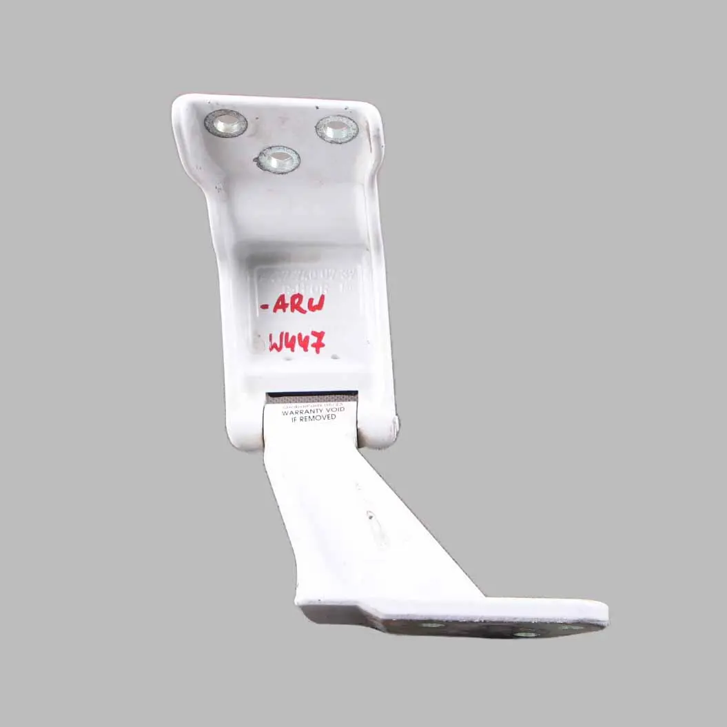 Bisagra Puerta Trasera Derecha Superior Arctic White 9147 para Mercedes Vito W447 con número de pieza A4477400737 Mercedes Vito W447 Bisagra Puerta Trasera Derecha Superior Arctic White 9147 - SKU A4477400737-ARW - Número de pieza A4477400737