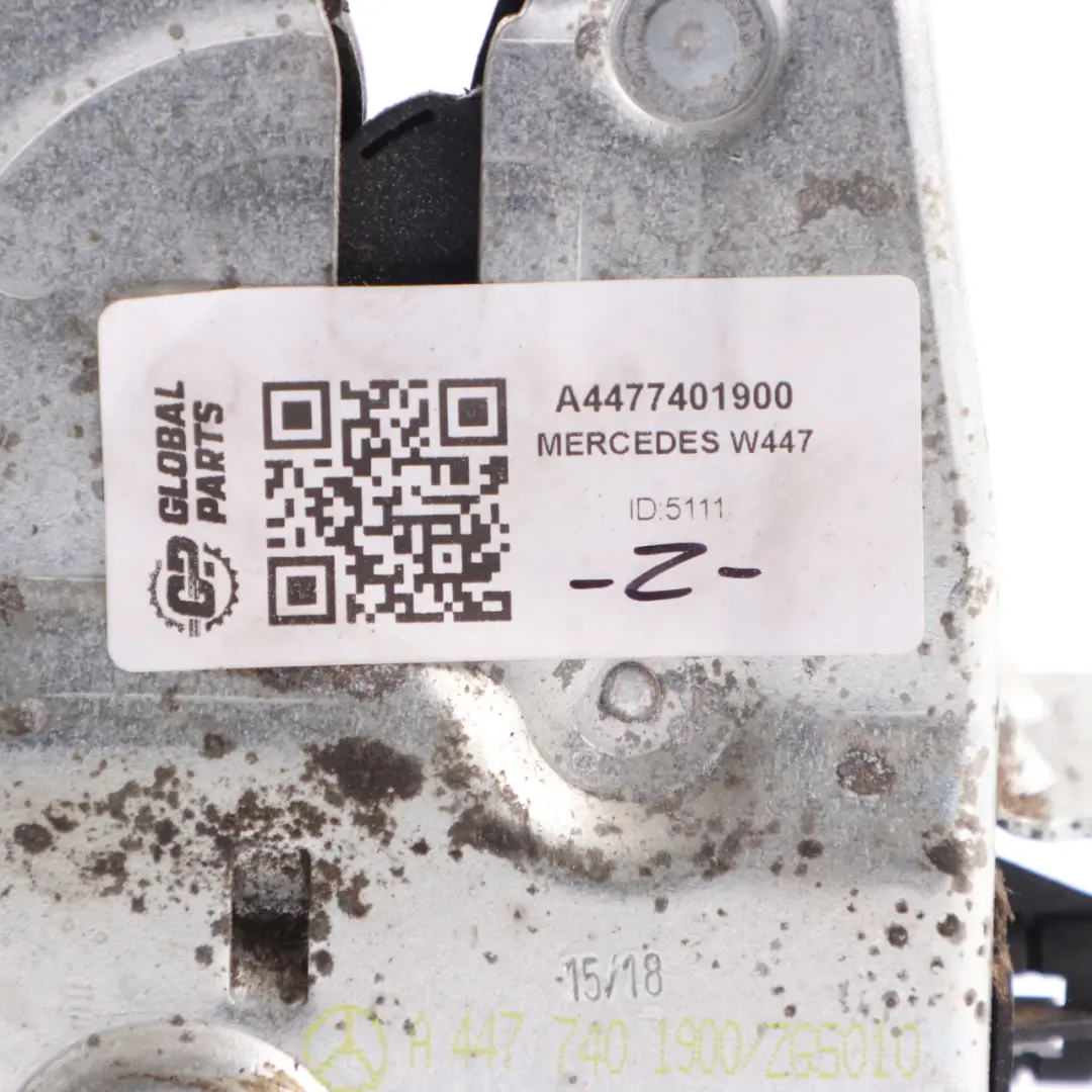 Mercedes W447 Verrouillage de porte de coffre Couvercle de hayon - SKU A4477401900 - Numéro de pièce A4477401900