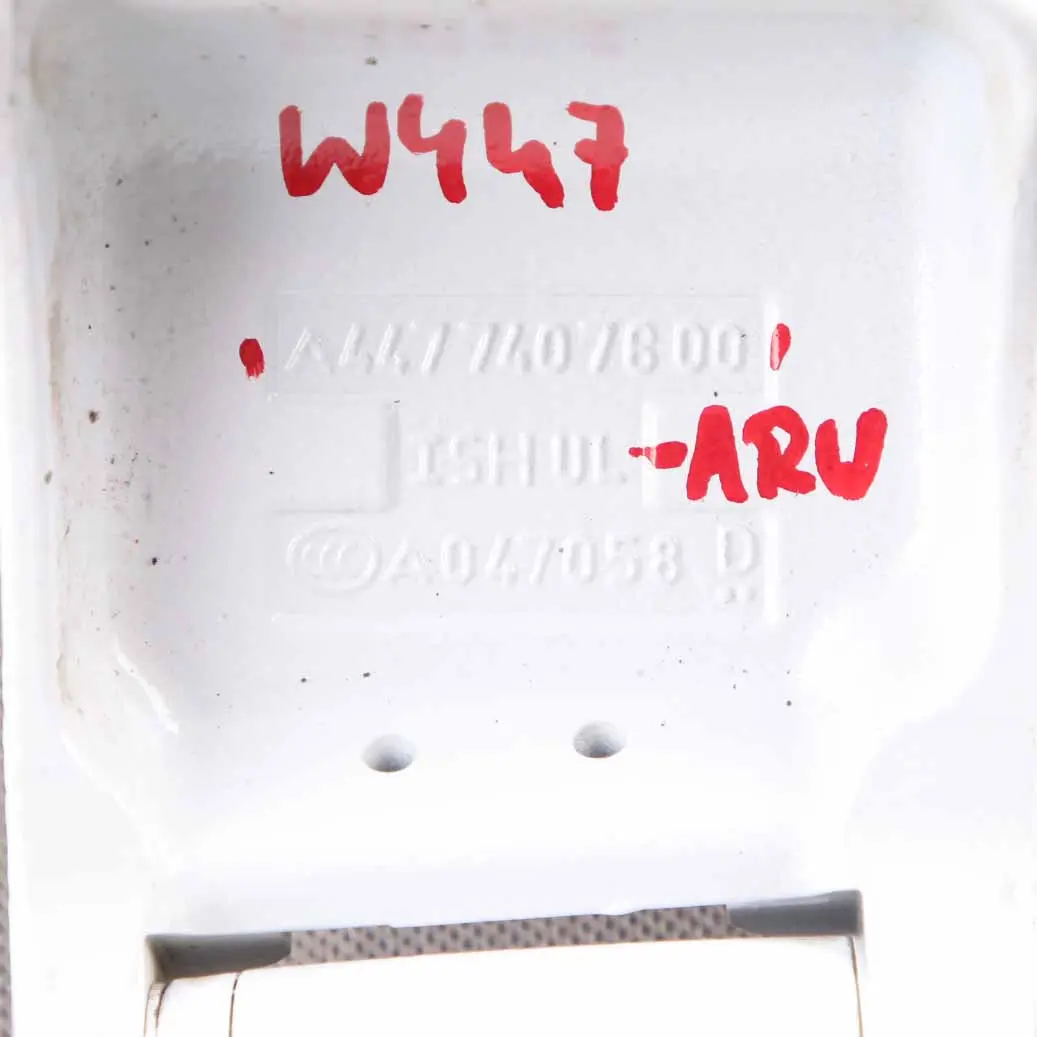 Door Hinge Rear Left Lower Arctic White 9147 to Mercedes Vito W447 with Part number A4477407600 Mercedes Vito W447 Door Hinge Rear Left Lower Arctic White 9147 - SKU A4477407600-ARW - Part number A4477407600
