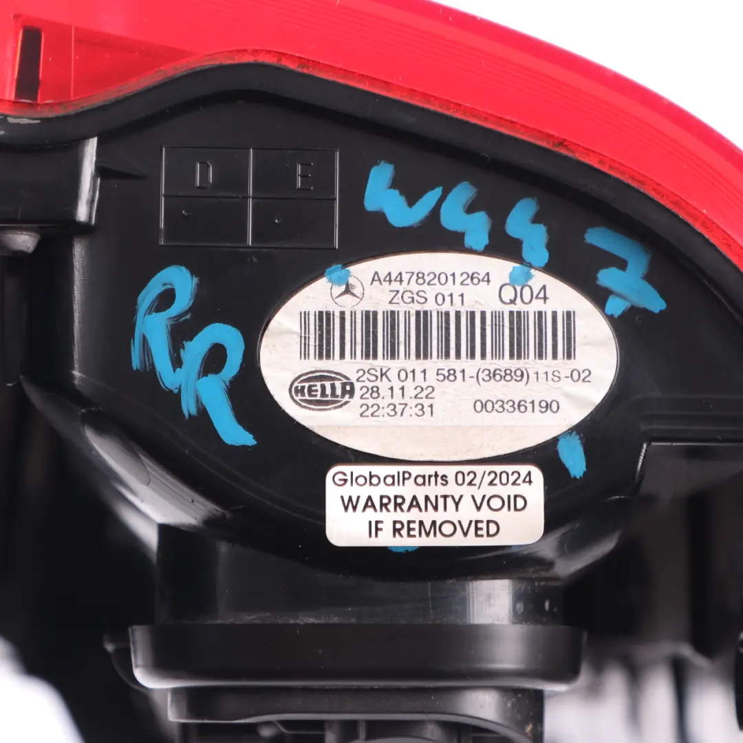 Mercedes Vito W447 Rear Lamp Right O/S Tail Light Side Panel - SKU A4478201264 - Part number A4478201264