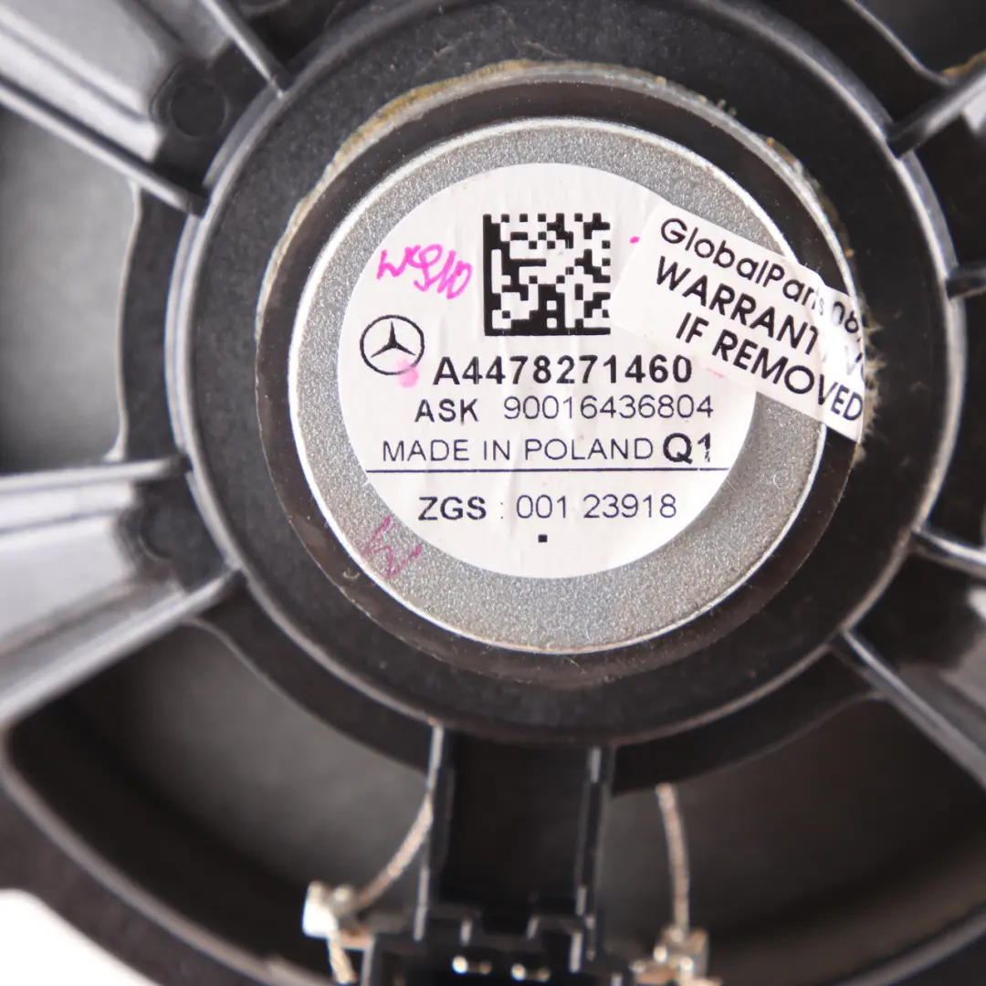 Loudspeaker Mercedes W447 W910 Speaker Rear Left Right Door N/O/S to with Part number A4478271460 Loudspeaker Mercedes W447 W910 Speaker Rear Left Right Door N/O/S - SKU A4478271460 - Part number A4478271460