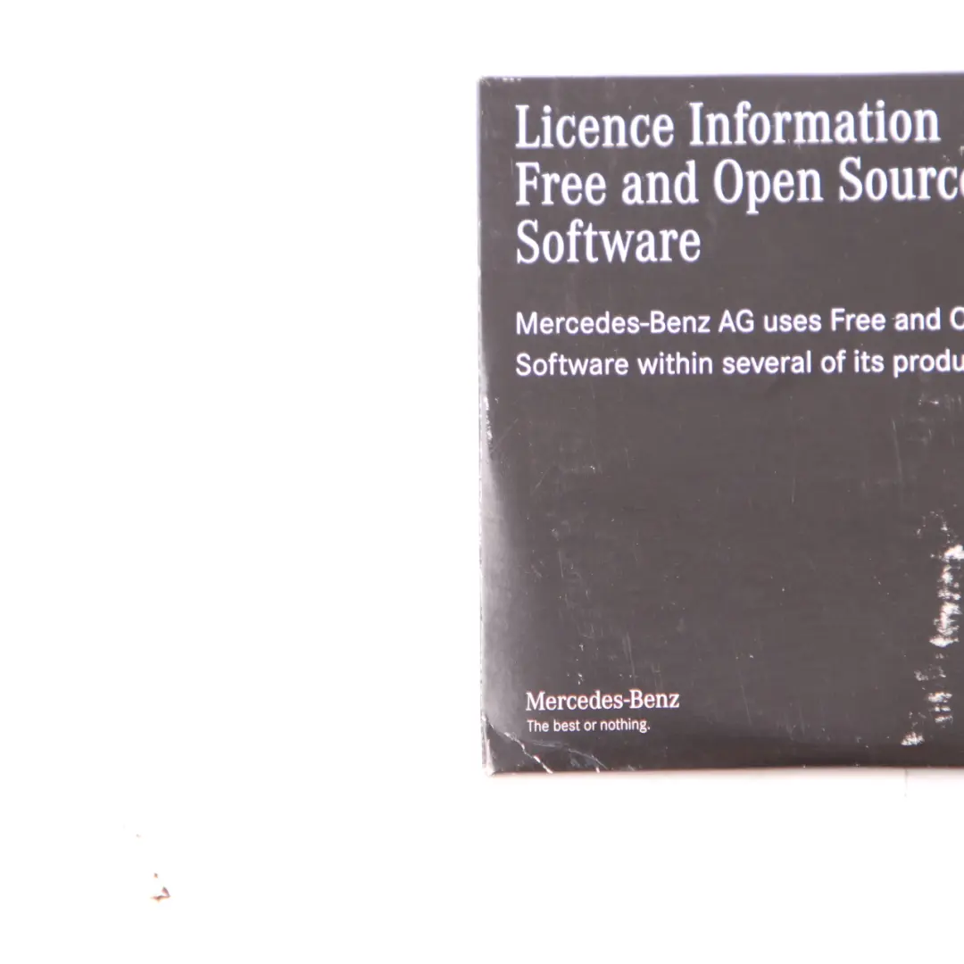 Mercedes W447 Informazioni sulla licenza Software libero open source - SKU A4478273600 - Numero di parte A4478273600