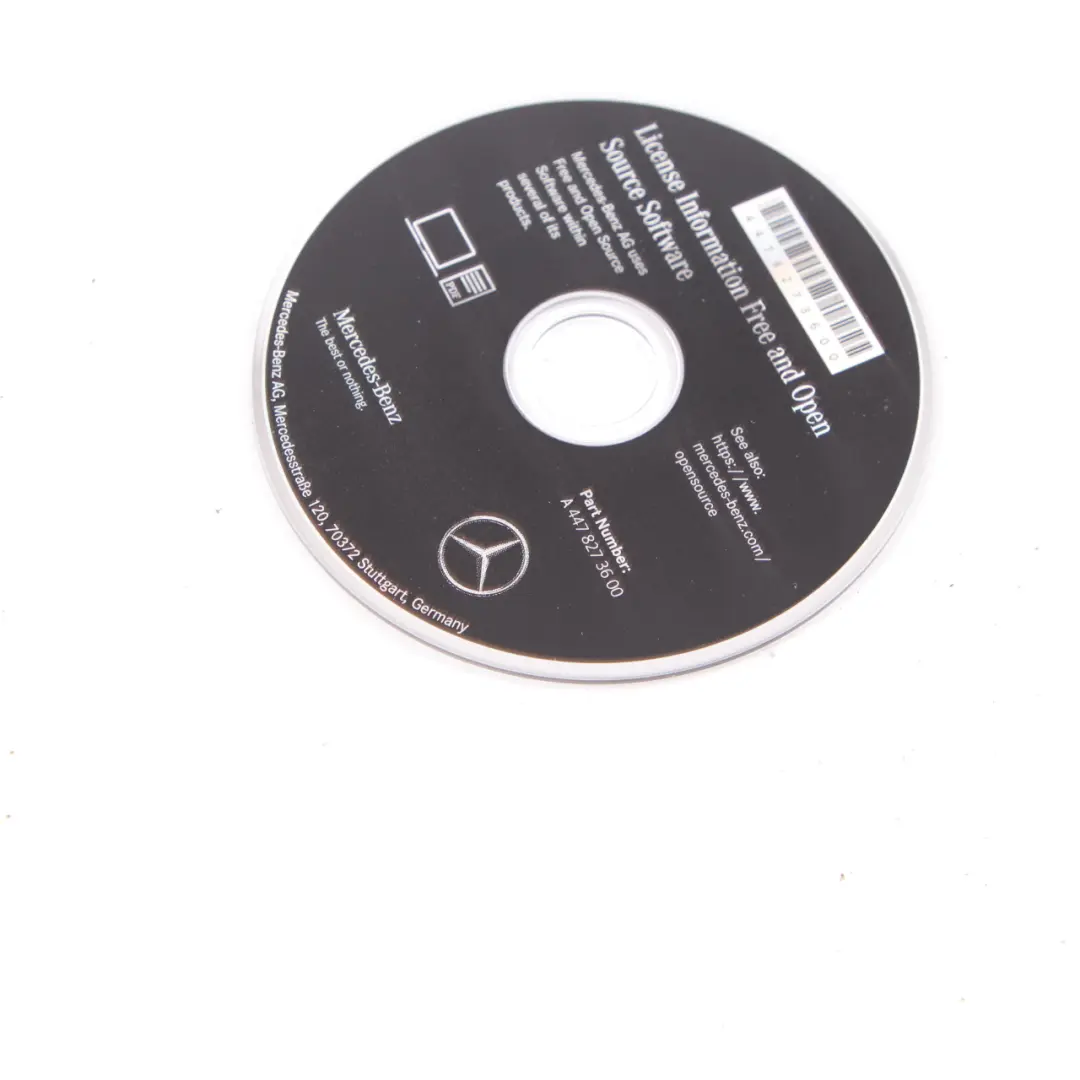 Mercedes W447 Informazioni sulla licenza Software libero open source - SKU A4478273600 - Numero di parte A4478273600