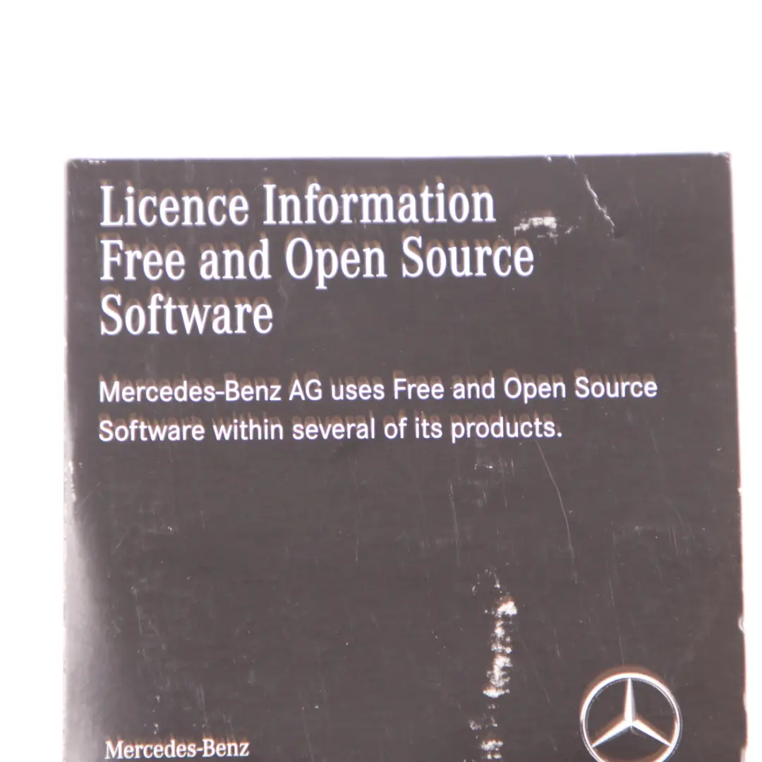 Mercedes W447 Informazioni sulla licenza Software libero open source - SKU A4478273600 - Numero di parte A4478273600