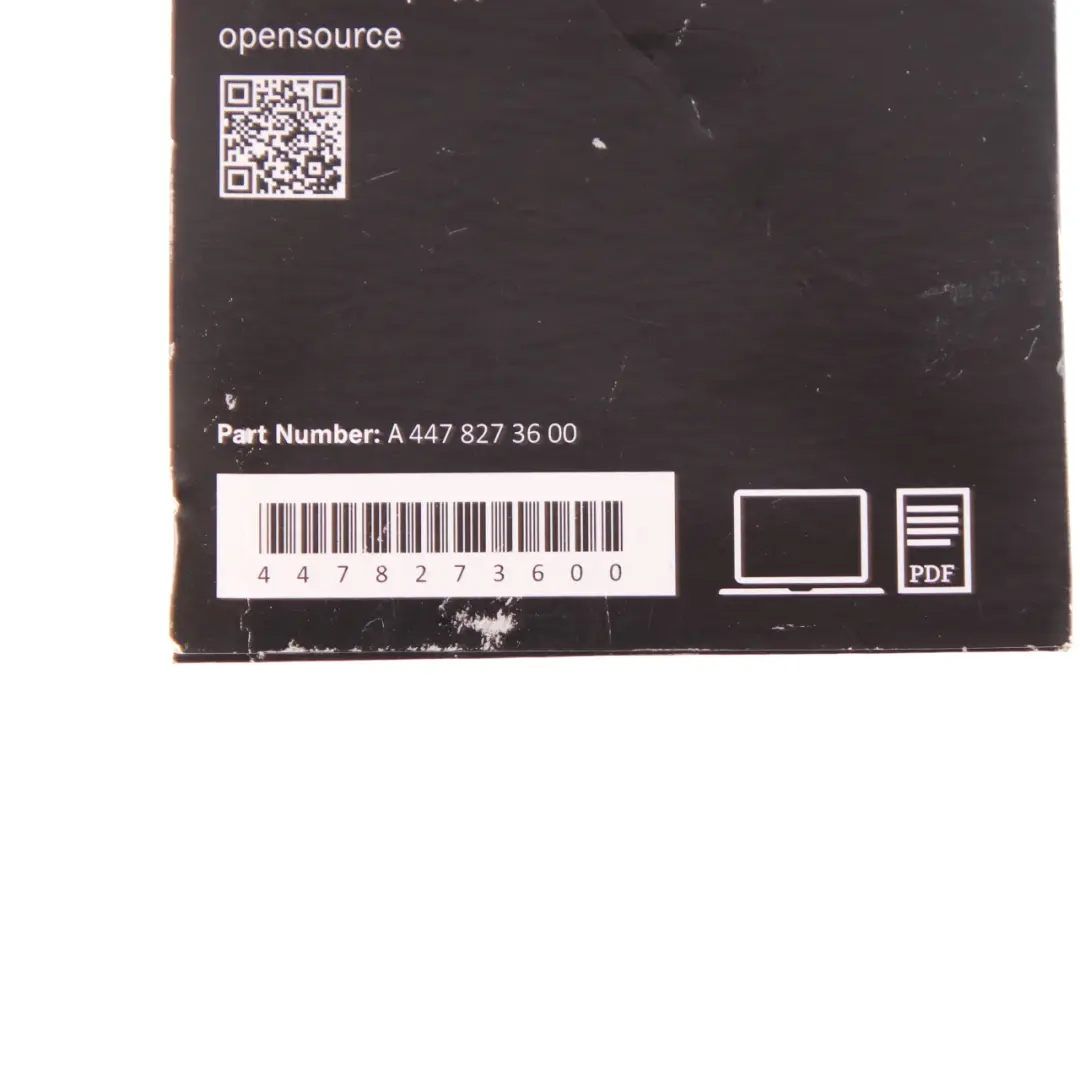 Mercedes W447 Informazioni sulla licenza Software libero open source - SKU A4478273600 - Numero di parte A4478273600