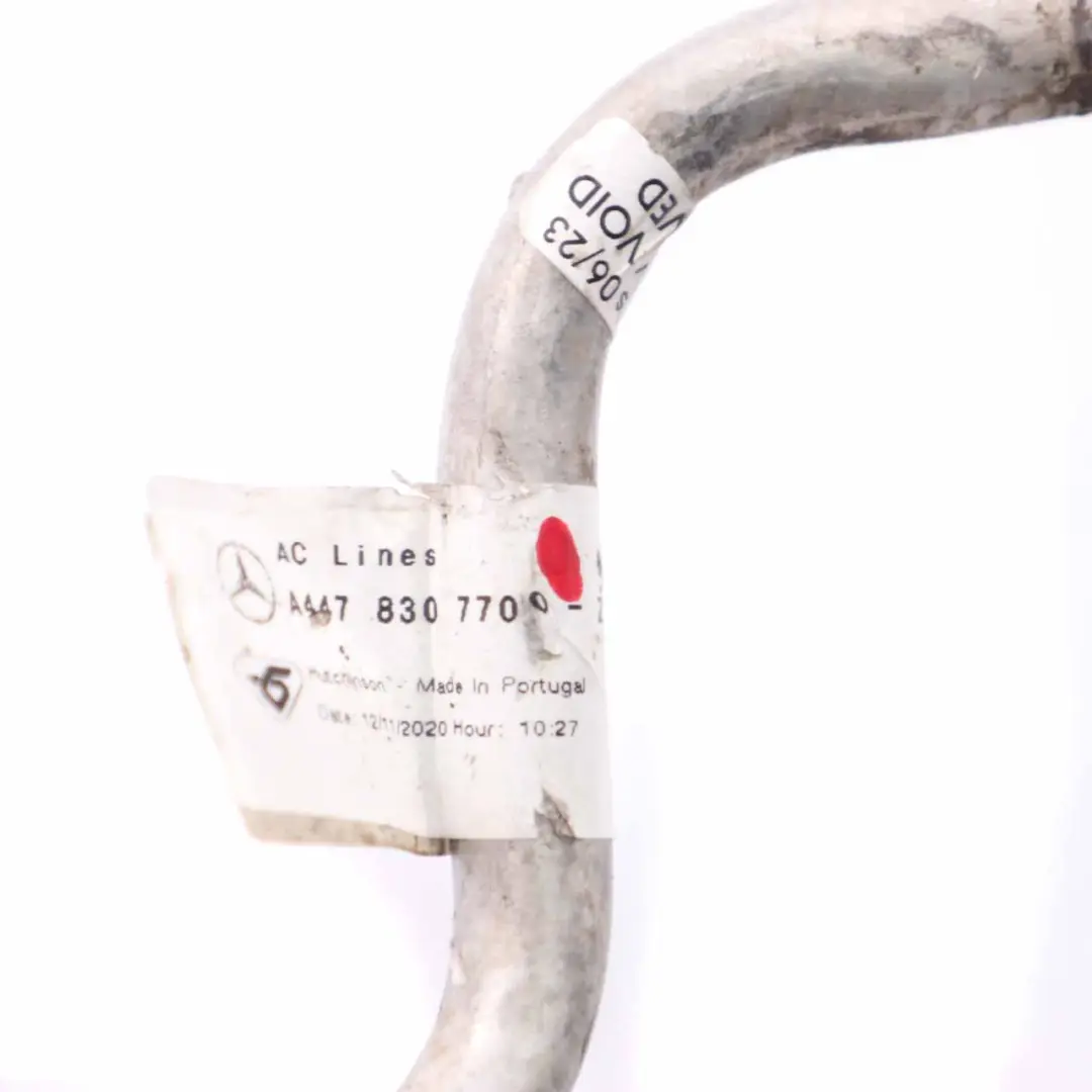 OM654 Aria condizionata A/C Tubo Linea refrigerante per Mercedes W447 con numero di parte A4478307700 Mercedes W447 OM654 Aria condizionata A/C Tubo Linea refrigerante - SKU A4478307700 - Numero di parte A4478307700