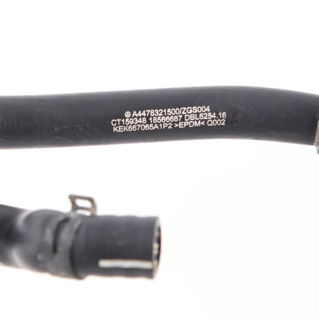 Mercedes W447 Water Heating Return Hose Pipe Line - SKU A4478321500 - Part number A4478321500