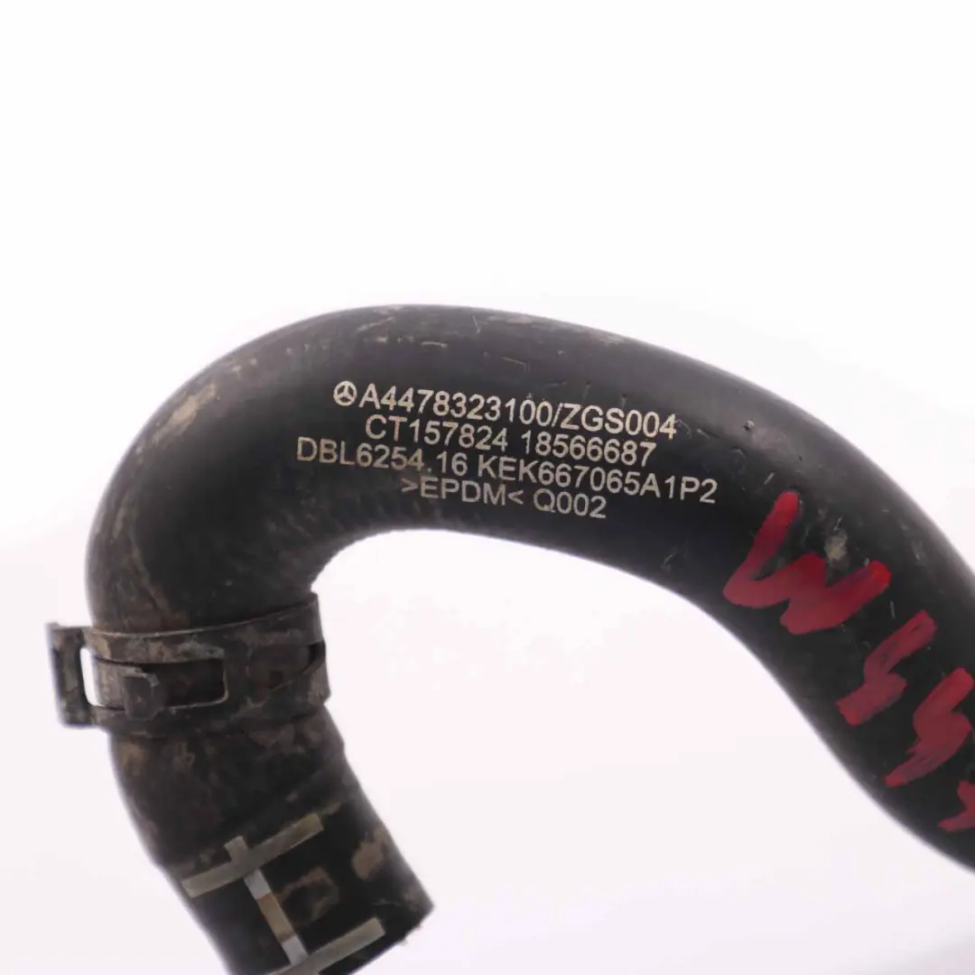 OM654 Coolant Hose Water Cooling Pump Pipe Line to Mercedes Vito W447 with Part number A4478323100 Mercedes Vito W447 OM654 Coolant Hose Water Cooling Pump Pipe Line - SKU A4478323100 - Part number A4478323100