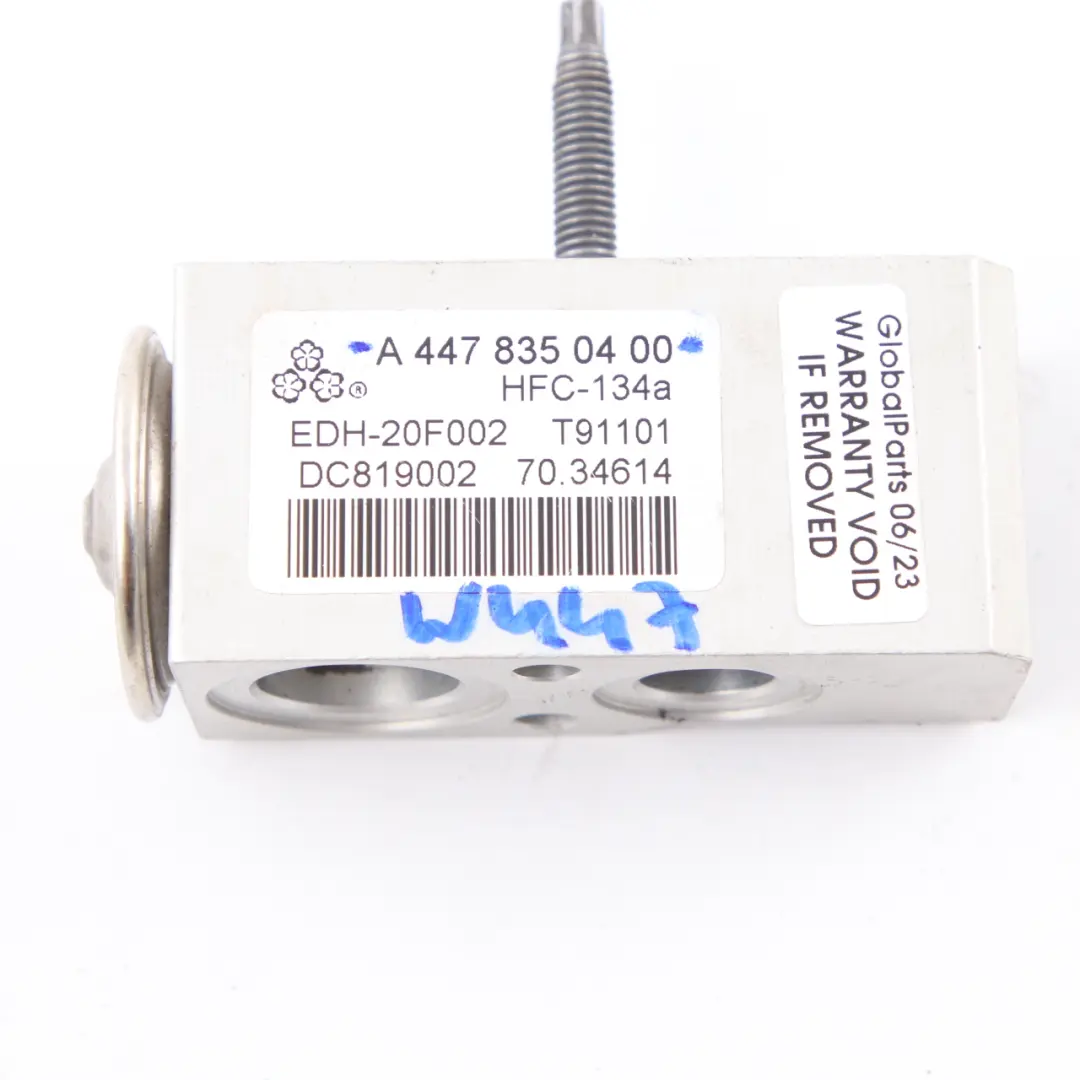 Soupape d'expansion A/C Unité climatisation pour Mercedes W447 à propos du numéro de pièce A4478350400 Mercedes W447 Soupape d'expansion A/C Unité climatisation - SKU A4478350400 - Numéro de pièce A4478350400