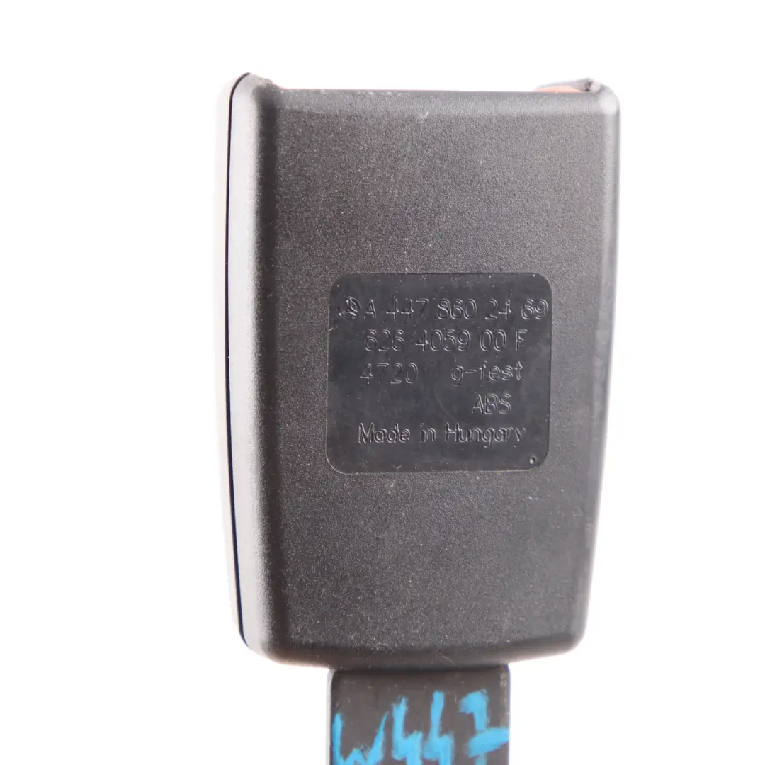 Belt Buckle Latch Front Left Right N/O/S to Mercedes Vito W447 Seat with Part number A4478602469 Mercedes Vito W447 Seat Belt Buckle Latch Front Left Right N/O/S - SKU A4478602469 - Part number A4478602469