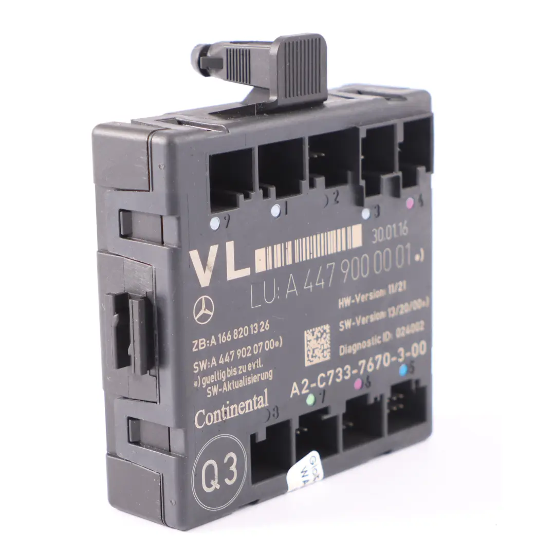 Module de porte avant gauche Unité contrôle ECU pour Mercedes Vito W447 à propos du numéro de pièce A4479000001 Mercedes Vito W447 Module de porte avant gauche Unité contrôle ECU - SKU A4479000001 - Numéro de pièce A4479000001