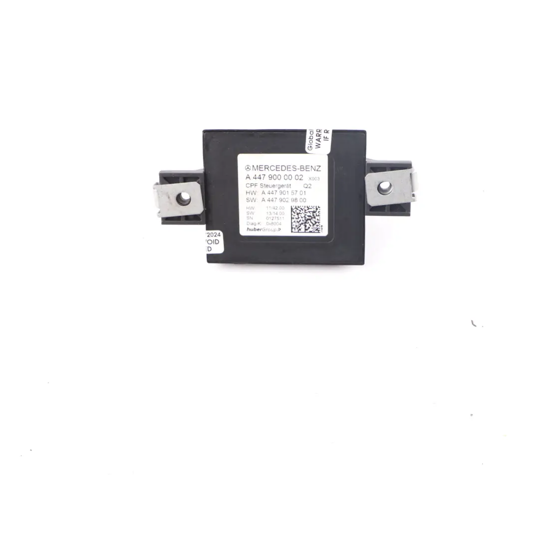 Electronic Module ECU Control Unit to Mercedes W447 with Part number A4479000002 Mercedes W447 Electronic Module ECU Control Unit - SKU A4479000002 - Part number A4479000002