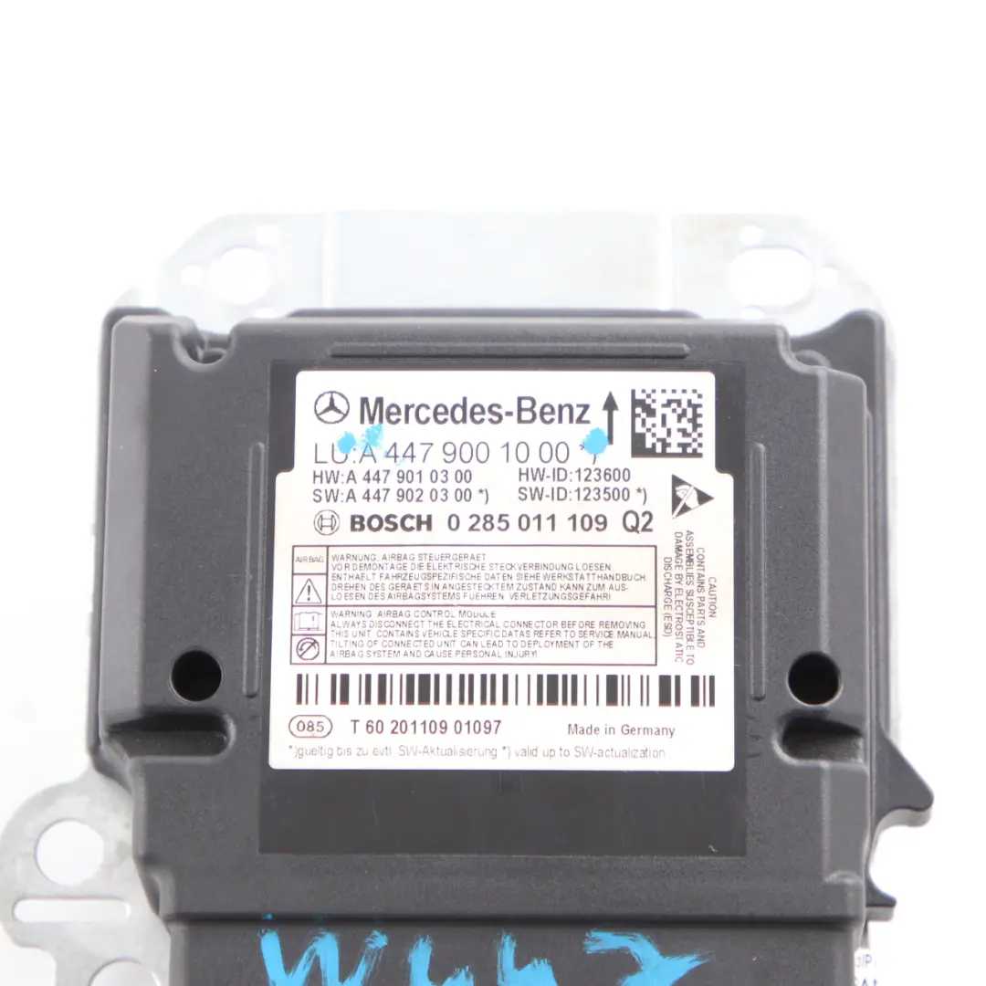 Moduł Poduszek Powietrznych Airbag ECU do Mercedes Vito W447 o numerze A4479001000 Mercedes Vito W447 Moduł Poduszek Powietrznych Airbag ECU - SKU A4479001000 - Numer Części A4479001000