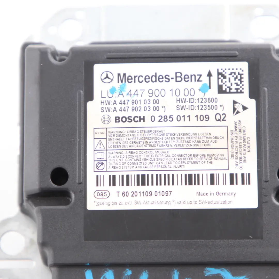 Modulo Aria Sensore Centralina ECU per Mercedes Vito W447 con numero di parte A4479001000 Mercedes Vito W447 Modulo Aria Sensore Centralina ECU - SKU A4479001000 - Numero di parte A4479001000
