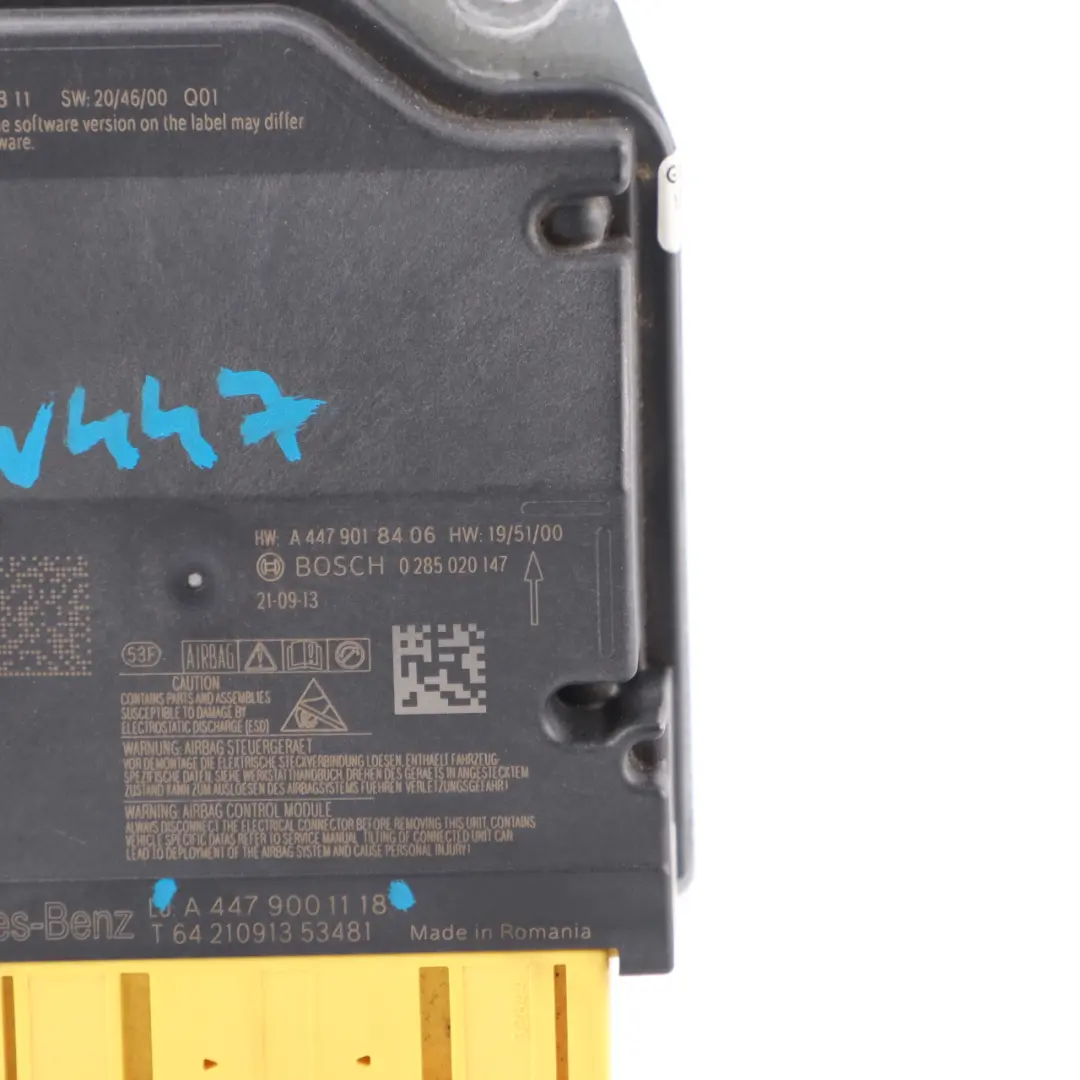 Front Air Module Control Unit ECU to Mercedes W447 with Part number A4479001118 Mercedes W447 Front Air Module Control Unit ECU - SKU A4479001118 - Part number A4479001118