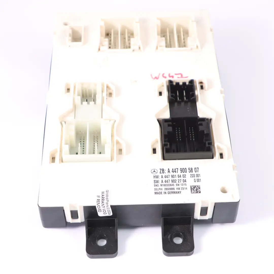 Caja Fusibles Relé Unidad Módulo Eléctrico SAM para Mercedes Vito W447 con número de pieza A4479005807 Mercedes Vito W447 Caja Fusibles Relé Unidad Módulo Eléctrico SAM - SKU A4479005807 - Número de pieza A4479005807