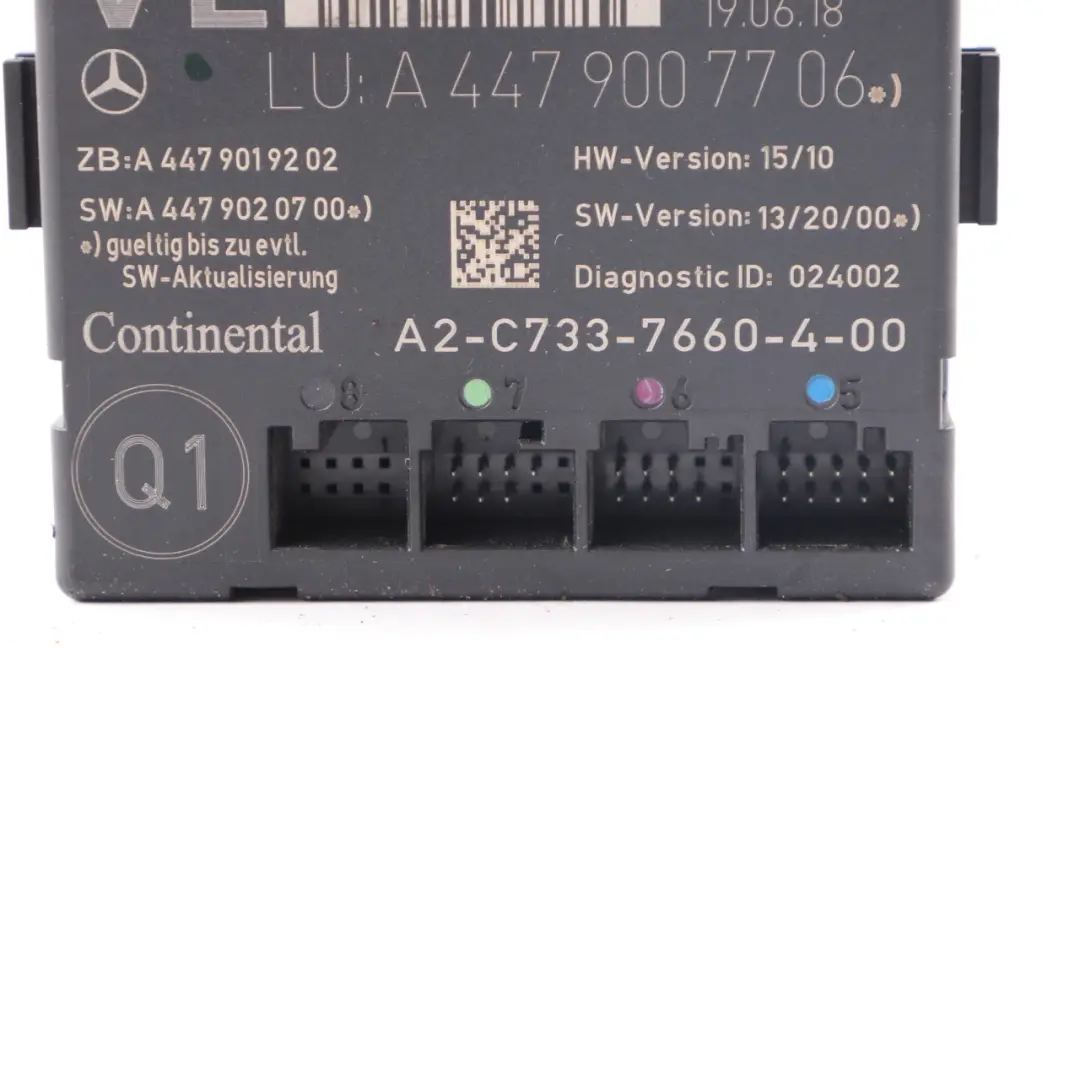 Mercedes W447 Moduł Sterownik Drzwi Przedni Lewy - SKU A4479007706 - Numer Części A4479007706
