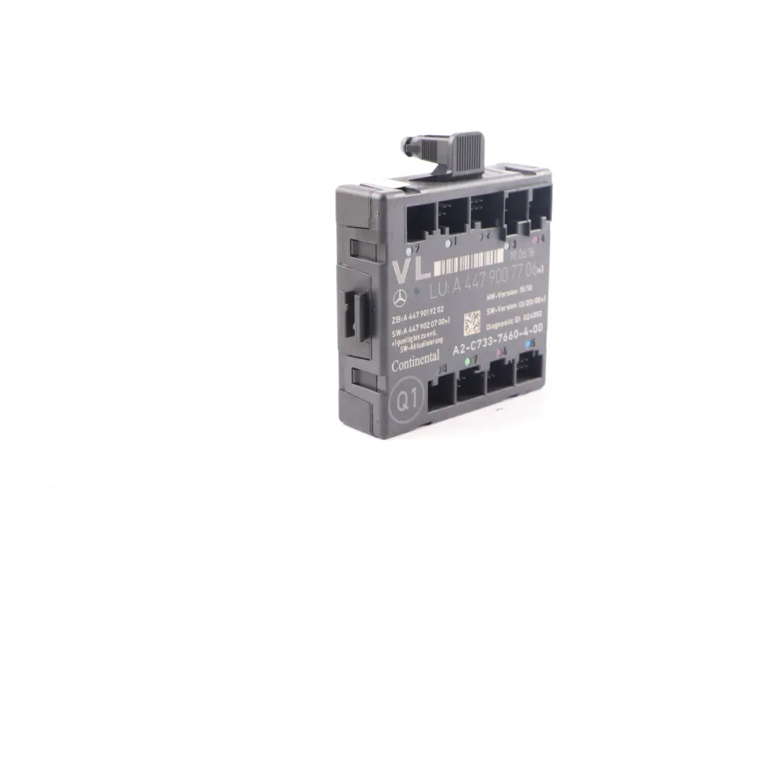 Module de contrôle de porte avant gauche pour Mercedes W447 à propos du numéro de pièce A4479007706 Mercedes W447 Module de contrôle de porte avant gauche - SKU A4479007706 - Numéro de pièce A4479007706