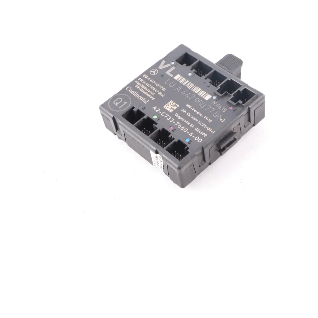 Module de contrôle de porte avant gauche pour Mercedes W447 à propos du numéro de pièce A4479007706 Mercedes W447 Module de contrôle de porte avant gauche - SKU A4479007706 - Numéro de pièce A4479007706