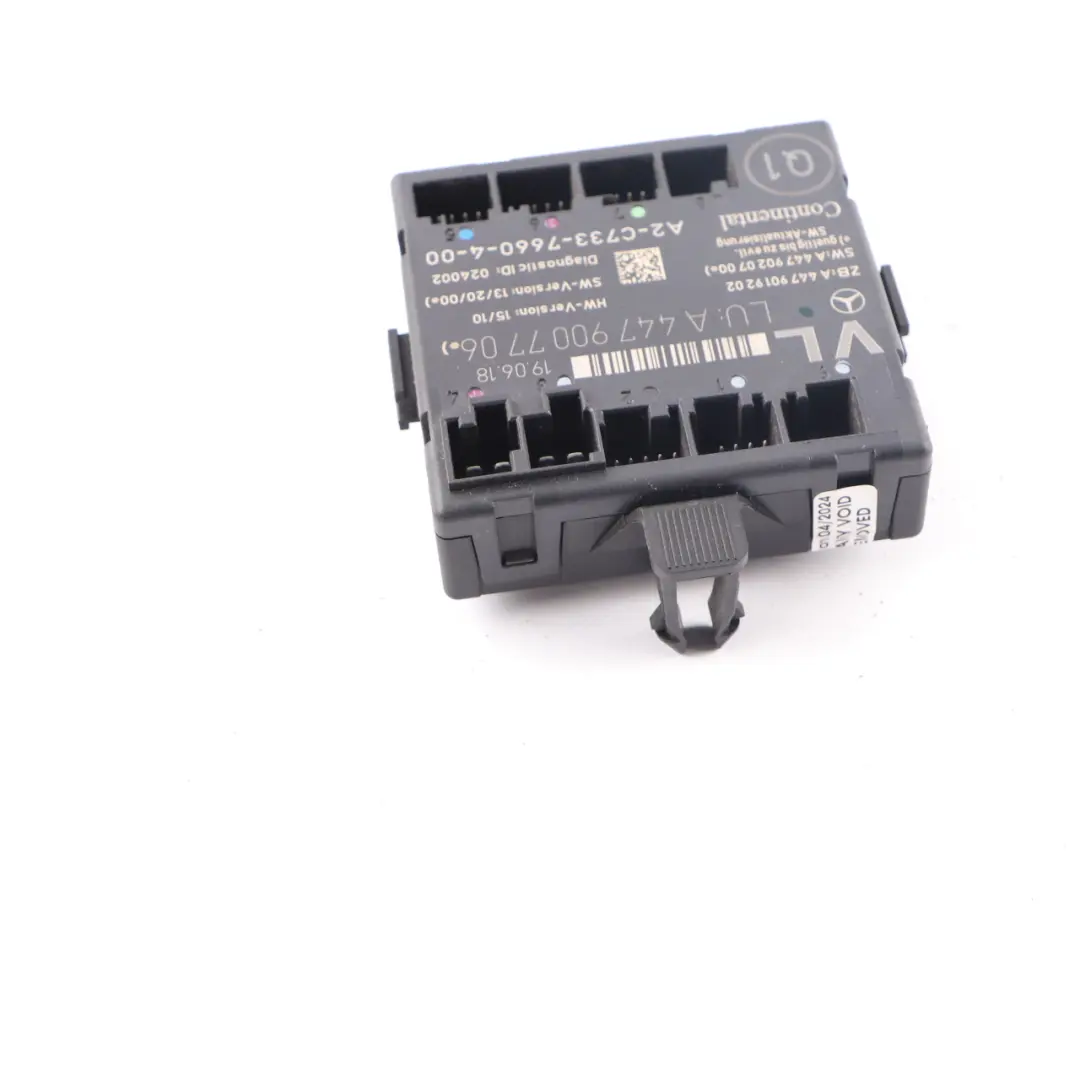 Mercedes W447 Moduł Sterownik Drzwi Przedni Lewy - SKU A4479007706 - Numer Części A4479007706
