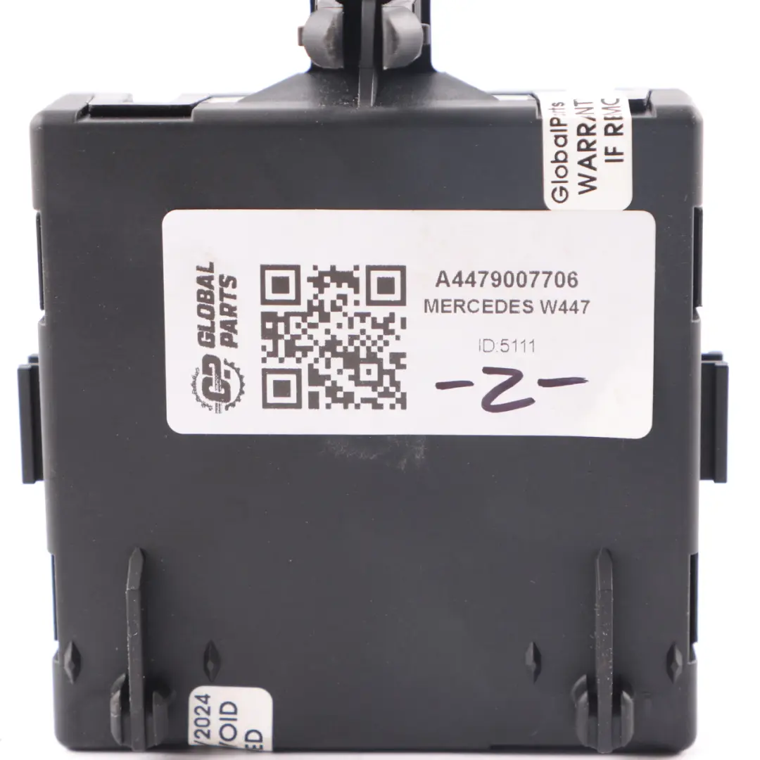 Módulo de control de la puerta delantera izquierda para Mercedes W447 con número de pieza A4479007706 Mercedes W447 Módulo de control de la puerta delantera izquierda - SKU A4479007706 - Número de pieza A4479007706