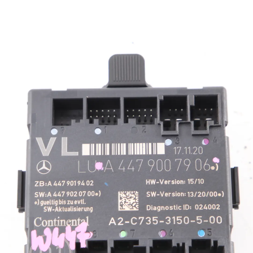 Mercedes W447 Door Module Front Left Control Unit - SKU A4479007906 - Part number A4479007906