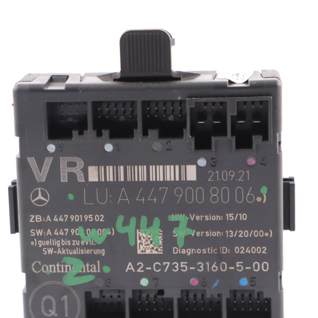 Module porte avant droit Unité de contrôle ECU pour Mercedes Vito W447 à propos du numéro de pièce A4479008006 Mercedes Vito W447 Module porte avant droit Unité de contrôle ECU - SKU A4479008006 - Numéro de pièce A4479008006