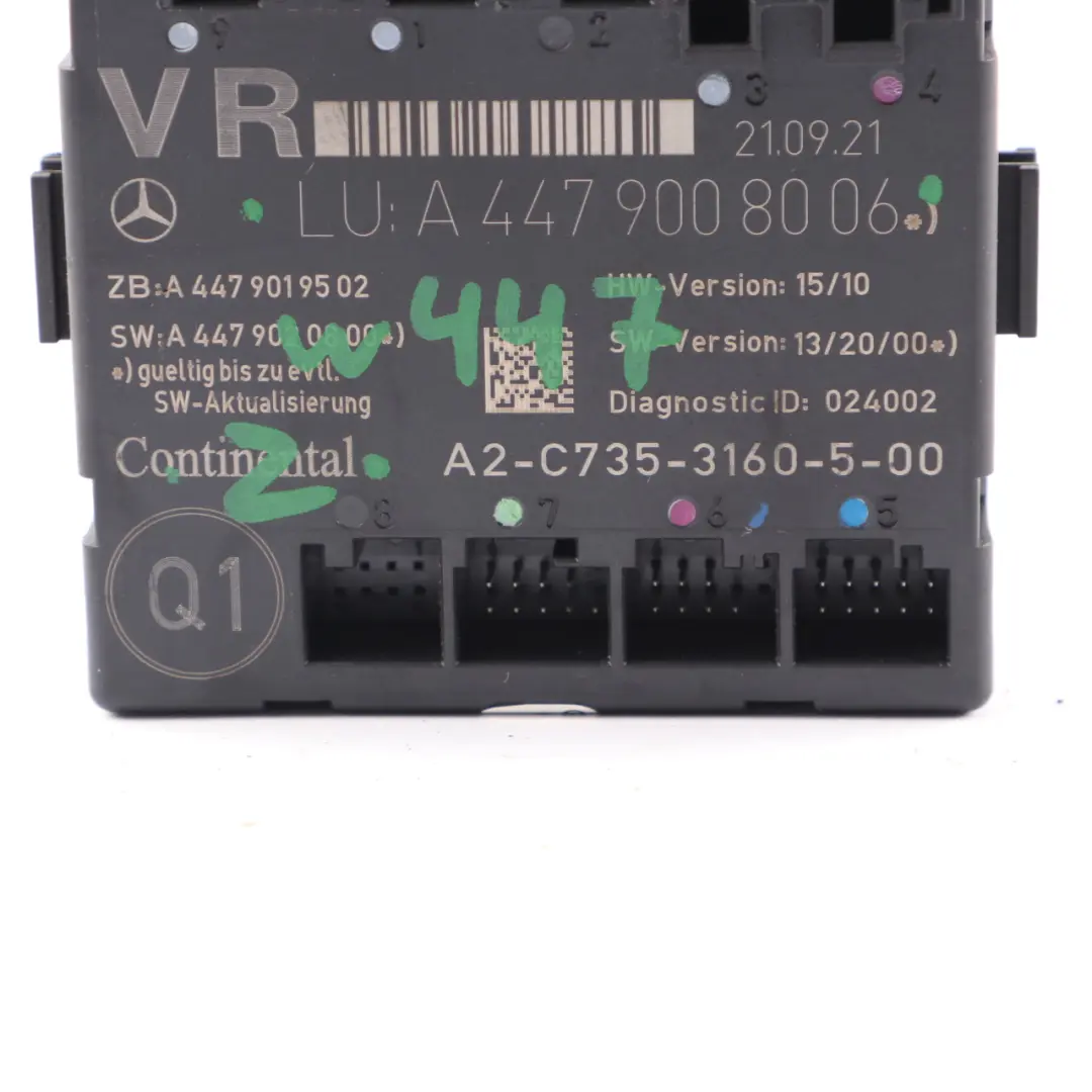 Mercedes Vito W447 Door Module Front Right O/S Control Unit ECU - SKU A4479008006 - Part number A4479008006