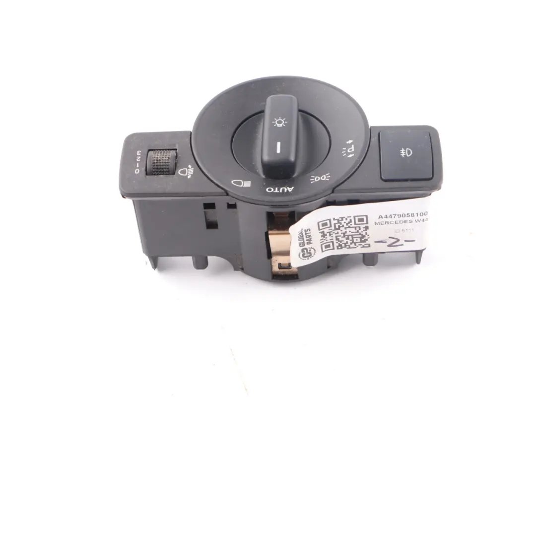 Interruptor del faro delantero Mercedes W447 Luz montada salpicadero para con número de pieza A4479058100 Interruptor del faro delantero Mercedes W447 Luz montada salpicadero - SKU A4479058100 - Número de pieza A4479058100