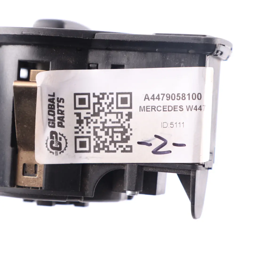 Mercedes W447 Interrupteur phares, lumière montée sur tableau bord - SKU A4479058100 - Numéro de pièce A4479058100