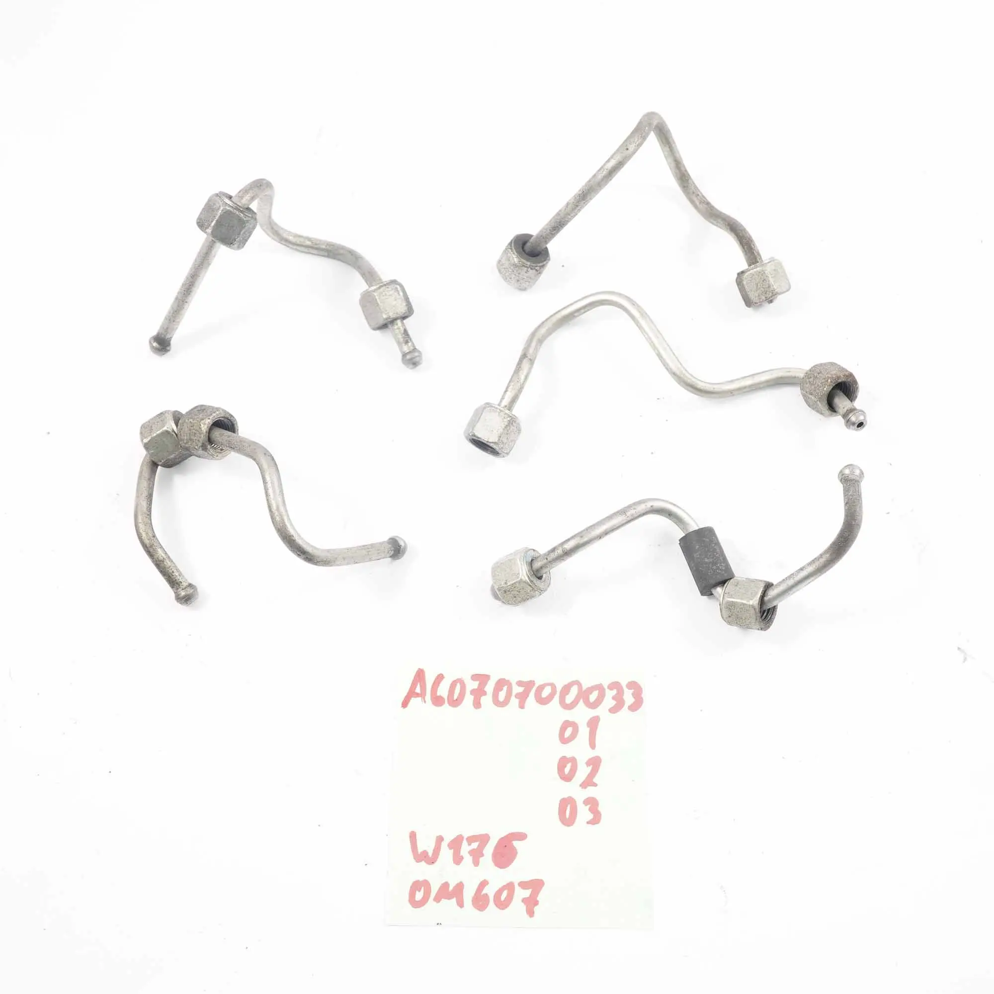 Linee iniezione carburante Mercedes W176 W246 W415 OM607 Pressione tubo Set