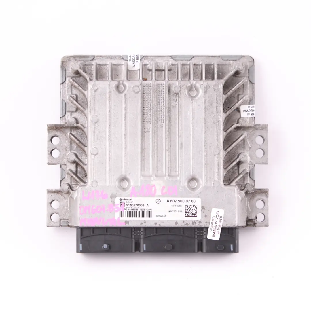 A180 CDI OM607.951 Engine Control Unit Module ECU to Mercedes W176 with Part number A6079000700 Mercedes W176 A180 CDI OM607.951 Engine Control Unit Module ECU - SKU A6079000700 - Part number A6079000700
