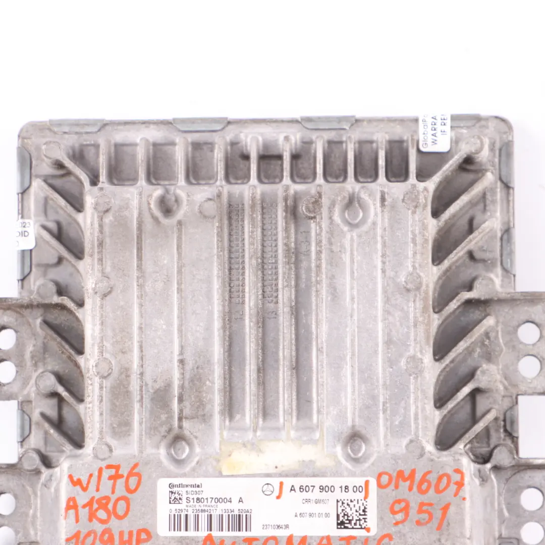 A180 CDI OM607.951 109HP Engine ECU Manual to Mercedes W176 with Part number A6079001800 Mercedes W176 A180 CDI OM607.951 109HP Engine ECU Manual - SKU A6079001800-3 - Part number A6079001800